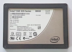 80 GB SATA III Intel 320 Series SSDSA2CW080G3 MLC SSD 2.5" Internal Hard Drive - Picture 1 of 1