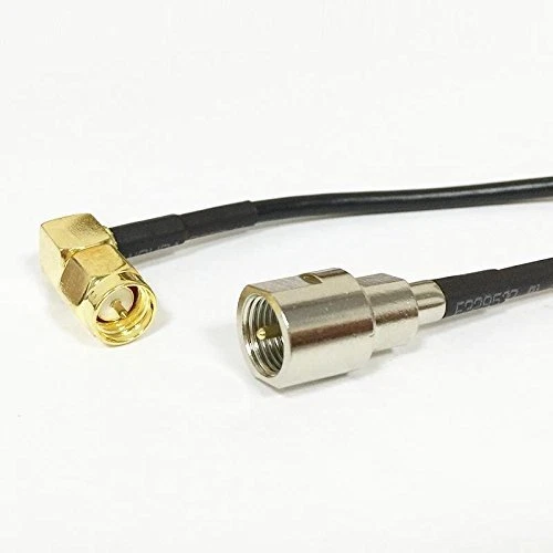 SMA male plug right angle to FME male plug RF cable assembly RG174 20CM 8inch G - Image 1 of 1