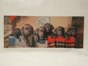 Golden Memories Studio white hall 1996 Sign Metal Plate Puppies # 16"X 6 3/8" - Picture 1 of 7