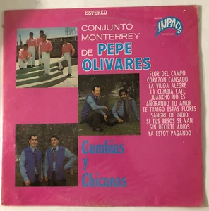 CONJUNTO MONTERREY DE PEPE OLIVARES - CUMBIAS Y CHICANAS - MEXICAN LP - Picture 1 of 4