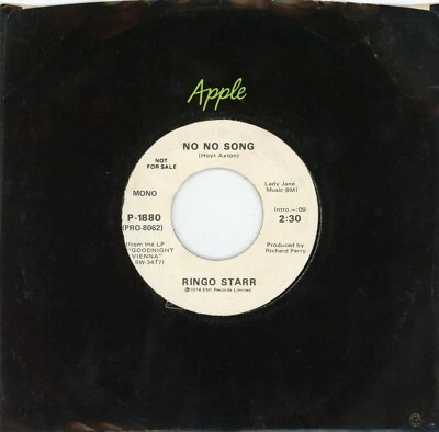 Ringo Starr NO NO SONG / SNOOKEROO - US Apple P-1880 7" 45 WL Promo MINT - Image 1 of 4