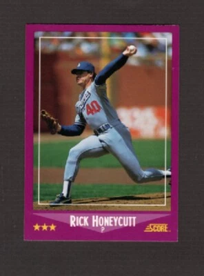 Baseball Card - Rick Honeycutt - Athletics - Score - 1988 - #87 - Image 1 of 2