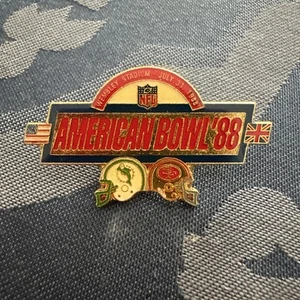 1988 NFL American Bowl Pin - 49ers Dolphins Wembley Stadium - Picture 1 of 2