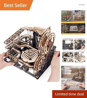 Wooden Ball Track Night City 3D Puzzle Kids Adults Mechanical Understanding E...