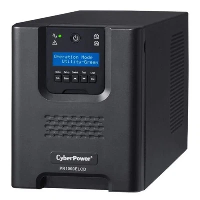 Cyberpower 1000Va Line Interactive Tower Pro Ups 900W Lcd Display 8X Iec Avr Ene - Image 1 of 2