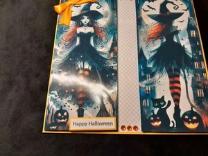 Nueva tarjeta de felicitación de Halloween hecha a mano 8" 8" - Imagen 1 de 4