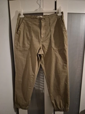 Womens Beige Jogger Style Trousers Size 12 Short Very Good Condition - Image 1 of 4