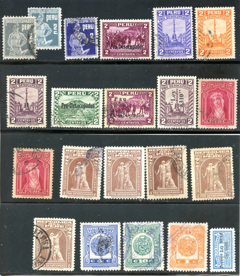 LOT 32519 USED  ( TWO MINT H) RA19-RA32 STAMPS FROM PERU - Image 1 of 1