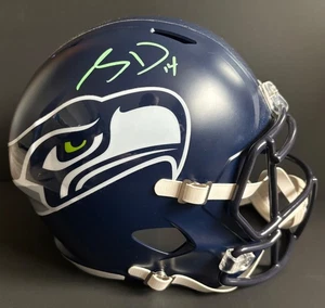 Casco Sam Darnold autografato firmato SEATTLE SEAHAWKS replica full size BAS - Foto 1 di 3