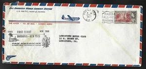 1957 Pan American World Airways System Barbados Advertising Cover - Picture 1 of 1