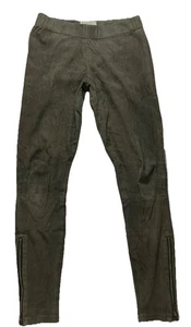 CURRENT ELLIOTT Suede Pants Sz 28 Dark Green Slim Zip Ankle - Picture 1 of 4
