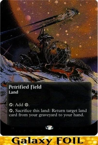 1x - Petrified Field - GALAXY FOIL BORDERLESS #167 - Stellar Sights - NM MTG - Picture 1 of 1