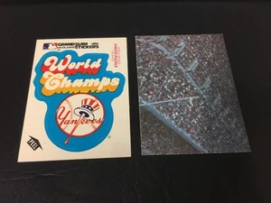 New York Yankees World Champs 1979 MLB Grand Slam Hi-Gloss Stickers Fleer Puzzle - Picture 1 of 2