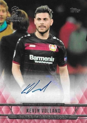 2016-17 Topps UCL Showcase Kevin Volland Bayer Leverkusen Red SP Auto /25 - Image 1 of 3
