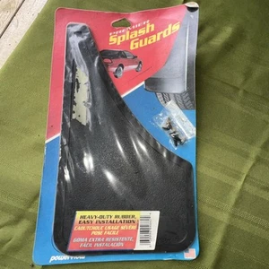 Powerflow Vintage Premier Splash Guards / Mud Flaps NOS W/Hardware. Heavy Duty - Picture 1 of 13