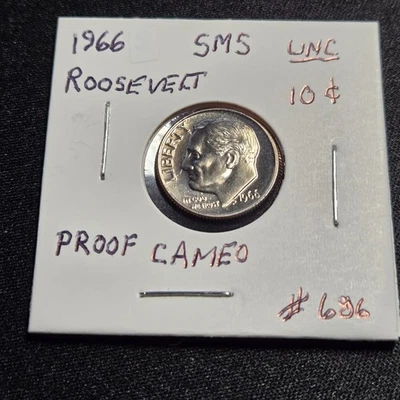 1966  SMS Roosevelt Dime  Proof like Cameo Finish Uncirculated From Set - Image 1 of 3