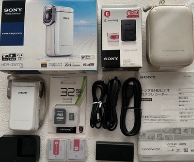 SONY HDR-GW77V White Waterproof Full HD Handycam 20.4MP Camcorder Japan - Image 1 of 4