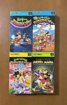 SFC Set of 4 Mickey's Magical Adventure, Magical Adventure 2, 3, Mickey Mania - Image 1 of 4