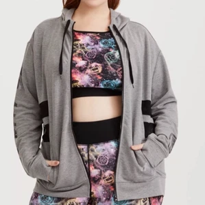 Her Universe Marvel Avengers Infinity Grey Hoodie Sweatshirt Women 6X Plus Mesh - Picture 1 of 19