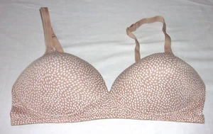 Warners WIREFREE Lightly Padded Tan/White Print Style #040030 - 38B - Picture 1 of 8