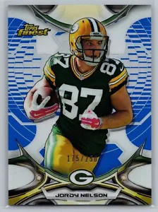 2015 Finest Jordy Nelson Blue Refractor #/250 #35 - Picture 1 of 2