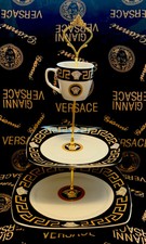 Neu Porzellan 3-Stöckige Etagere Medusa Mäander H 34,5 cm Da Vinci 57 30 Gold