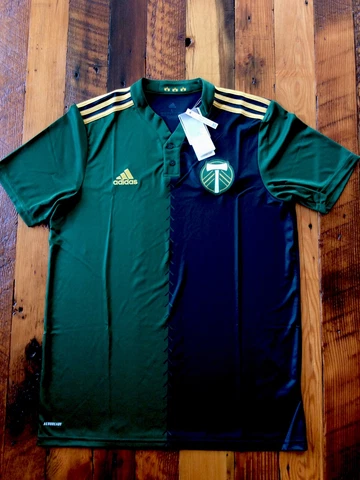 NWT Adidas MLS Portland Timbers Soccer Jersey Green/Gold Men's Multiple Size Cover