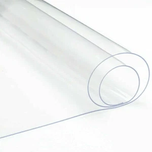 50*120cm Clear Ultra-Transparent PVC Fabric Soft Glass Waterproof Crystal Craft - Picture 1 of 6
