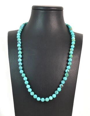 Collana in Turchese e Chiusura in Argento 925 Made In Italy - Immagine 1 di 3