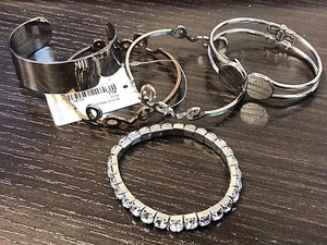 Armreif Armbänder Damen 5 silber goldfarben - Bild 1 von 11