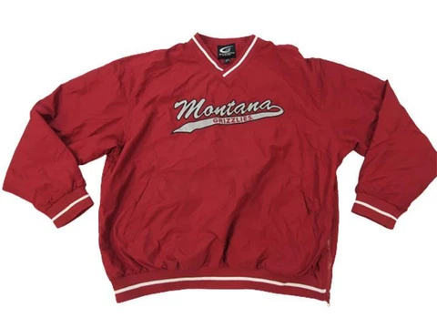 New Montana Grizzlies Mens Size XL XLarge Red G-III Pullover Jacket Cover