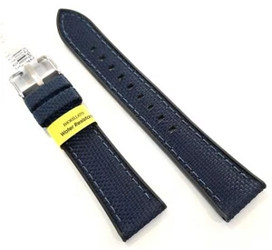 CINTURINO MORELLATO WATCH BAND TESSUTO TECNICO BLU SILICONE NERO 20 22 mm - Imagen 1 de 2