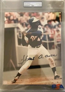 RARE! Hank Aaron 755 Home RUN Autographed 10x8 Photo PSA Encased 🔥🔥 - Picture 1 of 1