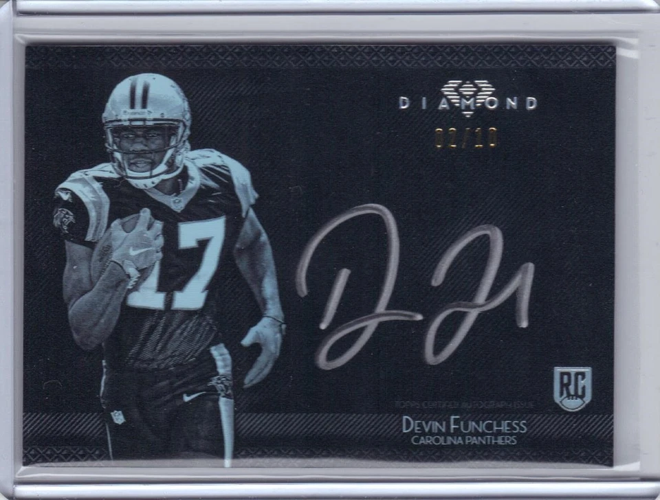 2015 Topps Diamond Rookie Autograph #DF-4 Devin Funchess RC 2/10 - Image 1 of 1