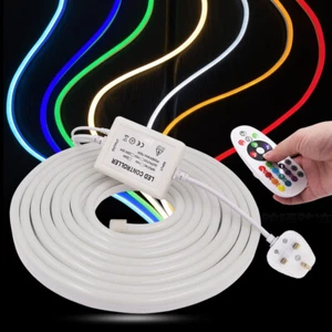 LED Neon Rope Strip Flexible Soft Bar Light RGB Waterproof 220V 240V 2835 5050 - Picture 1 of 15