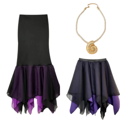 Ursula Villain HALLOWEEN COSTUMES Maleficent, Snow Queen, Cruella De Ville Skirt - Image 1 of 2