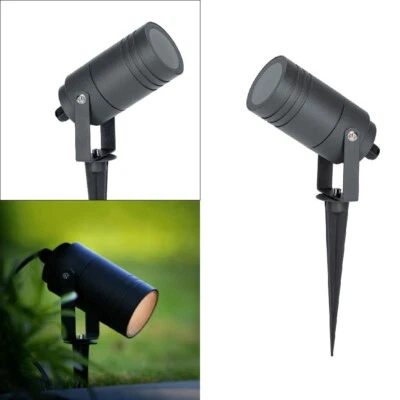 MAOLO Faretto da Giardino Vialetto con Picchetto Attacco GU10 IP65 Grigio Antracite
