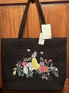 Vera Bradley Disney 100 Snow White Vera Tote Black Bag Embroidery NEW - Picture 1 of 5