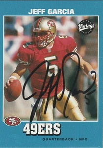 Jeff Garcia signed 2001 Upper Deck Vintage card San Francisco 49ers Bucs - Picture 1 of 1