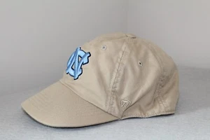 North Carolina Tar Heels Hat Cap Adjustable Strap Back Adult Khaki Faded NC Logo - Picture 1 of 12