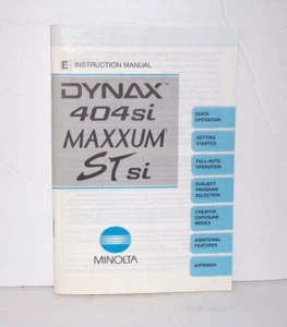 Minolta Maxxum STsi/ Dynax 404si Instruction Manual - Picture 1 of 4
