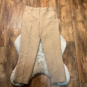 Pantalón al Tobillo Talbots Hampshire Talla 10 Tostado Vestido Pantalones Cinturón Lazos Carrera Informal - Imagen 1 de 9