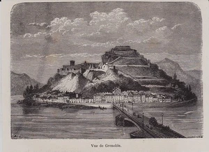 1876 -- VUE DE GRENOBLE 3J592 - Picture 1 of 1