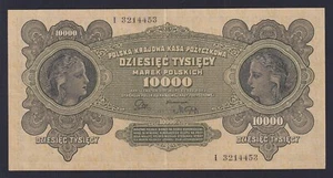 Banknote Poland 10000 Marek 1922 P.-32 SUP/AU - Picture 1 of 4