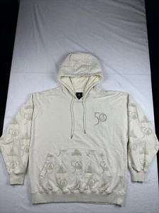 Disney World 50. Jubiläum weiß Luxe Collection Hoodie Erwachsene Medium EUC Rarität - Bild 1 von 10