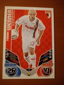 Tobias Werner, Match Attax 2011/12, FC Augsburg, #13, Topps