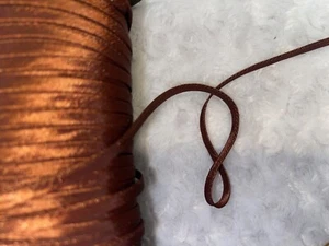 7,5 yardas marrón bronce tafetán CORD correa espagueti cuerda corsé corbatas 1/4" - Imagen 1 de 2