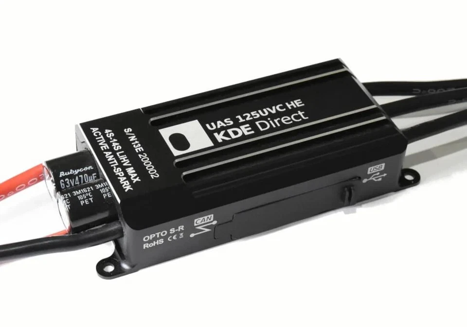KDE-UAS125UVC-HE 125A+UHV Electronic Speed Controller (ESC) UAV UAS Drone - Image 1 of 4