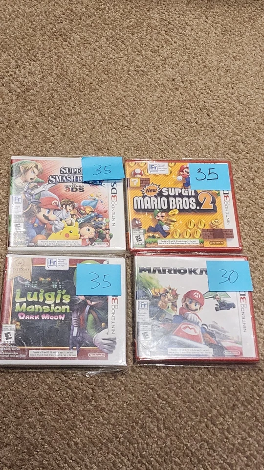 4x Sealed Nintendo 3DS Mario LOT Mario Kart Mario Bros Ect - Image 1 of 1