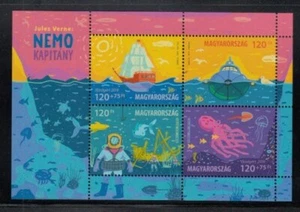 HUNGARY Jules Verne's "Captain Nemo" MNH souvenir sheet - Picture 1 of 1
